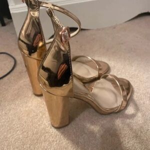 Missguided Metallic Gold Heeled Sandals